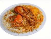 برياني - برياني واحد مع قطعة دجاج واحدة
