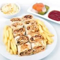 صحن شاورما عربي - مقطع - صحن شاورما دجاج عربي مع جبن